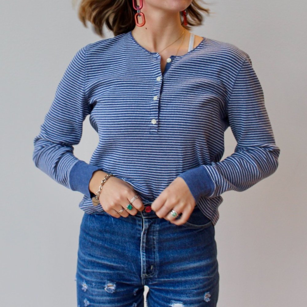 Ralph Lauren Ribbed Button Jersey Long Sleeve